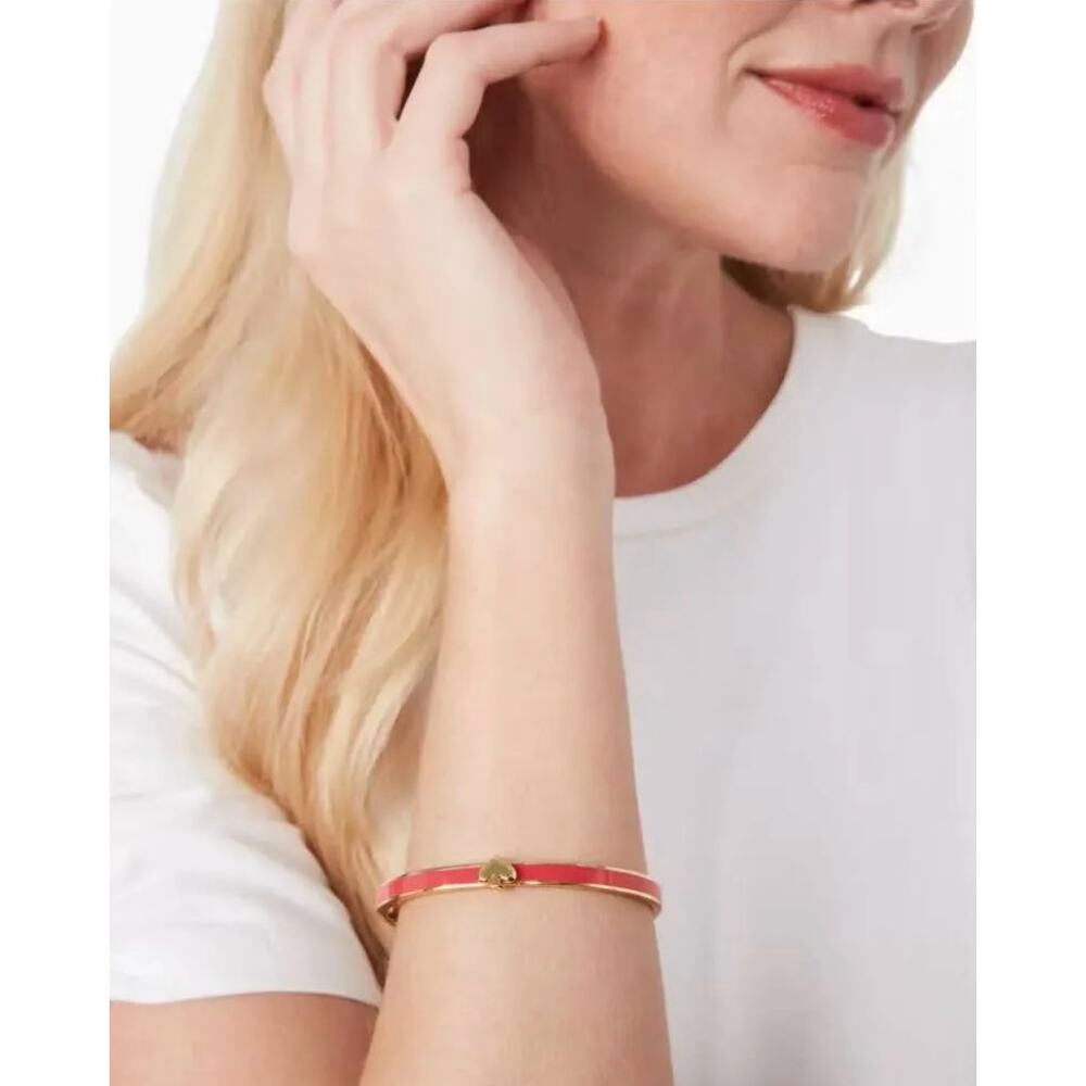 Kate Spade Everyday Spade Thin Coral Enamel Bangle